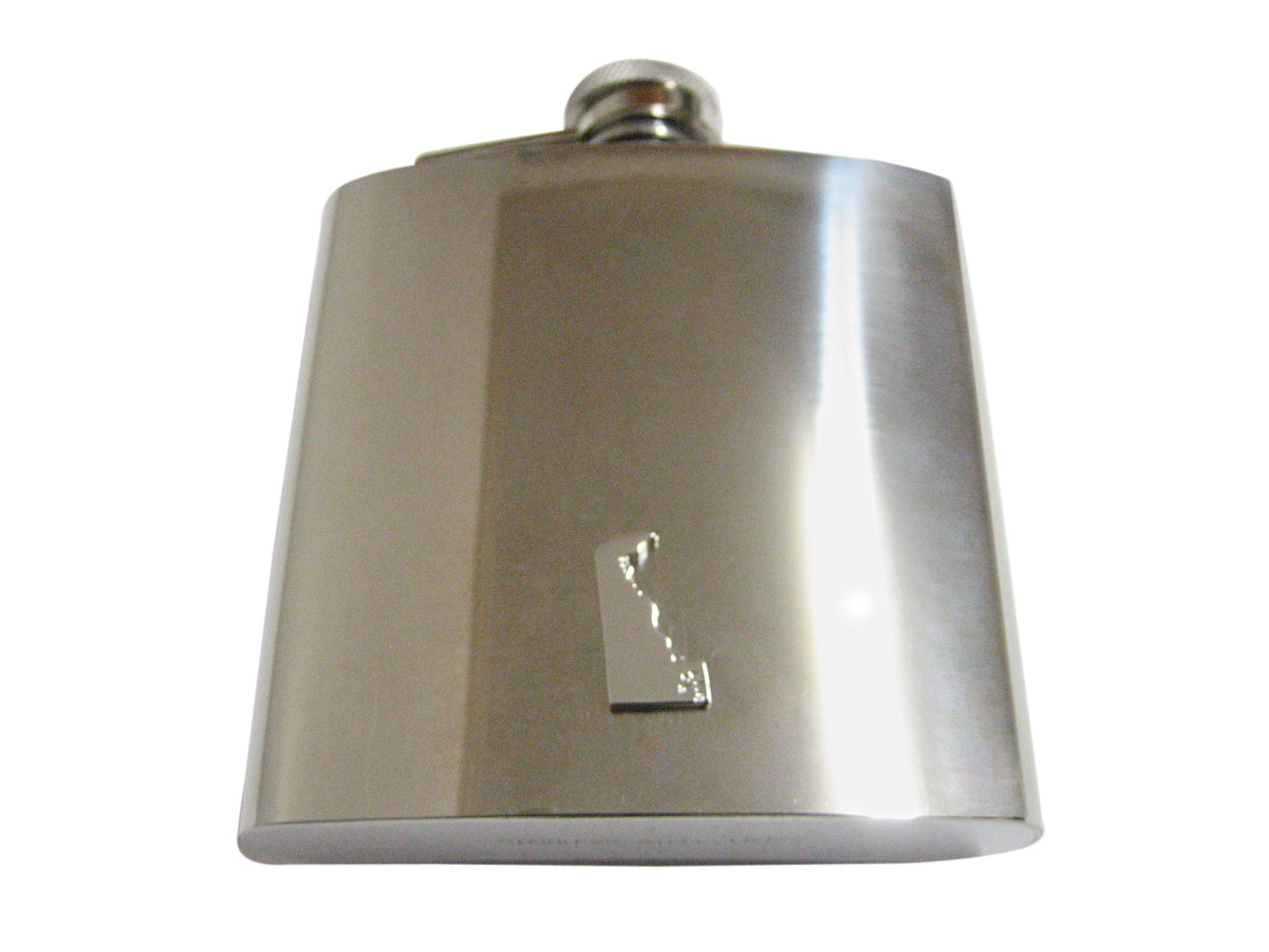 Delaware State Map Shape 6oz Flask