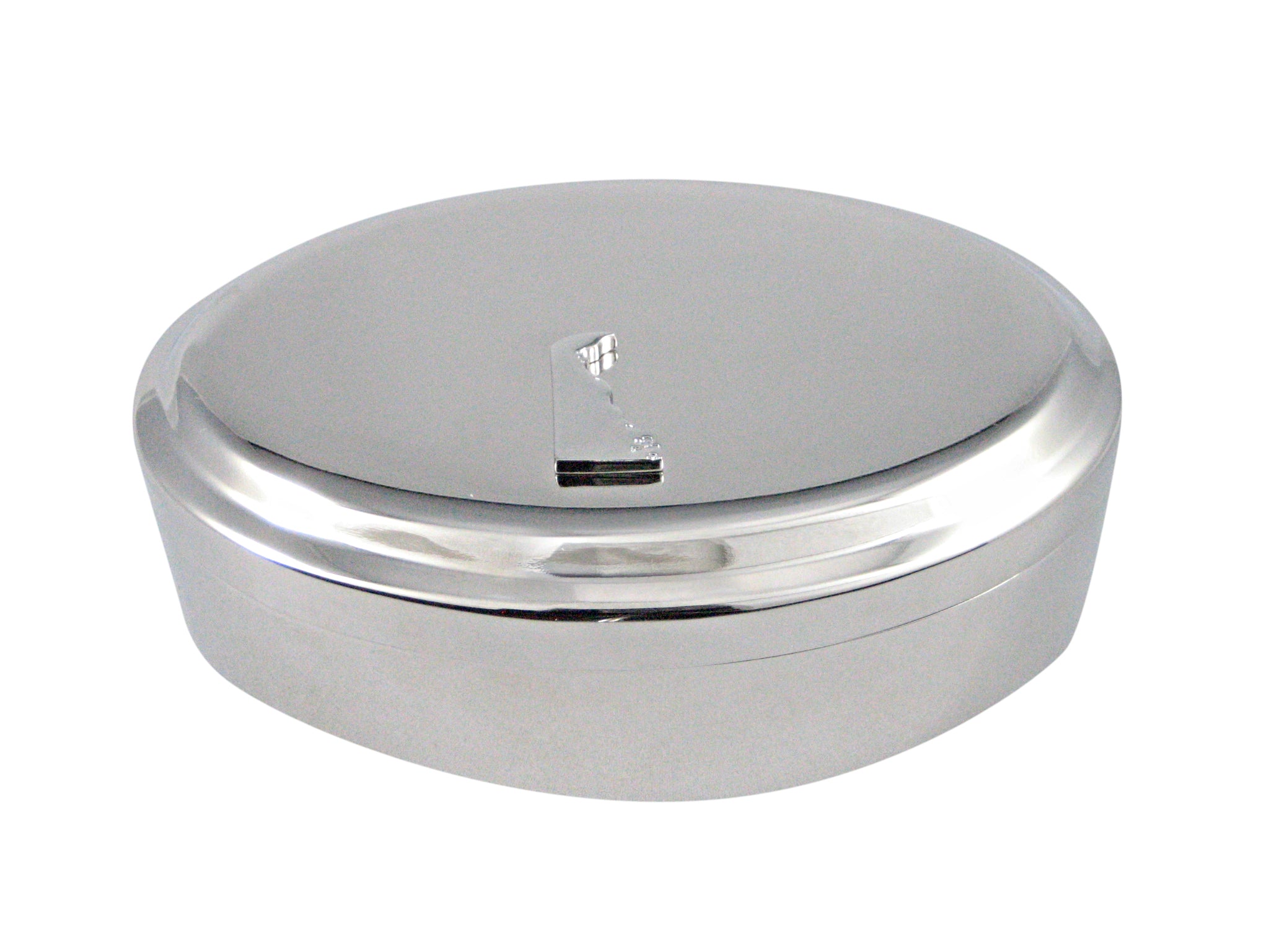 Delaware State Map Shape Pendant Oval Trinket Jewelry Box