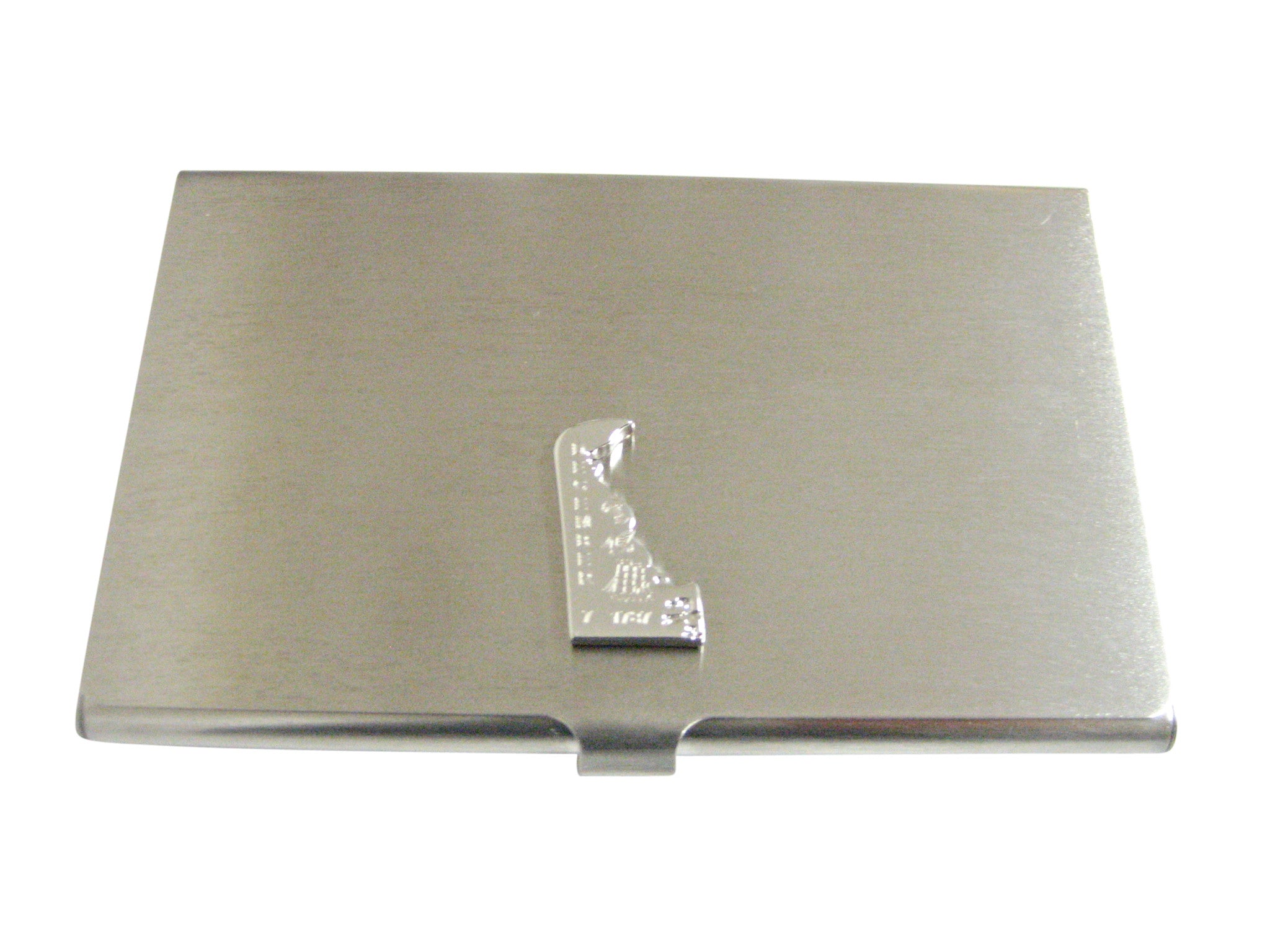 Delaware State Map Shape and Flag Design Business Card Holder
