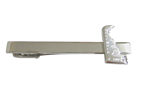 Delaware State Map Shape and Flag Design Square Tie Clip