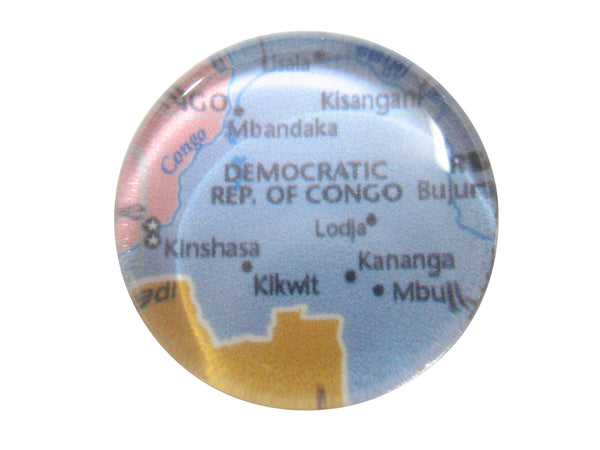 Democratic Republic of Congo Country Map Pendant Magnet