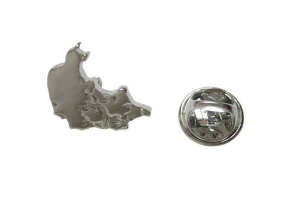 Denmark Map Shape Lapel Pin