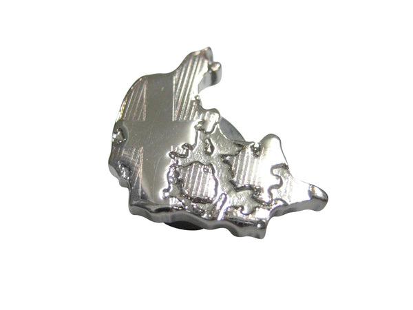Denmark Map Shape and Flag Design Magnet