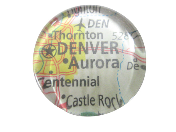 Denver Colorado Map Pendant Magnet