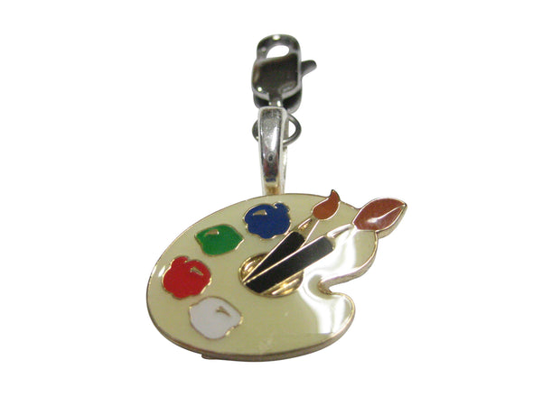 Detailed Art Palette Pendant Zipper Pull Charm