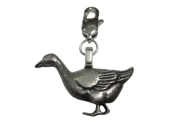 Detailed Goose Bird Pendant Zipper Pull Charm