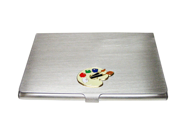 Detailed Art Palette Business Card Holder