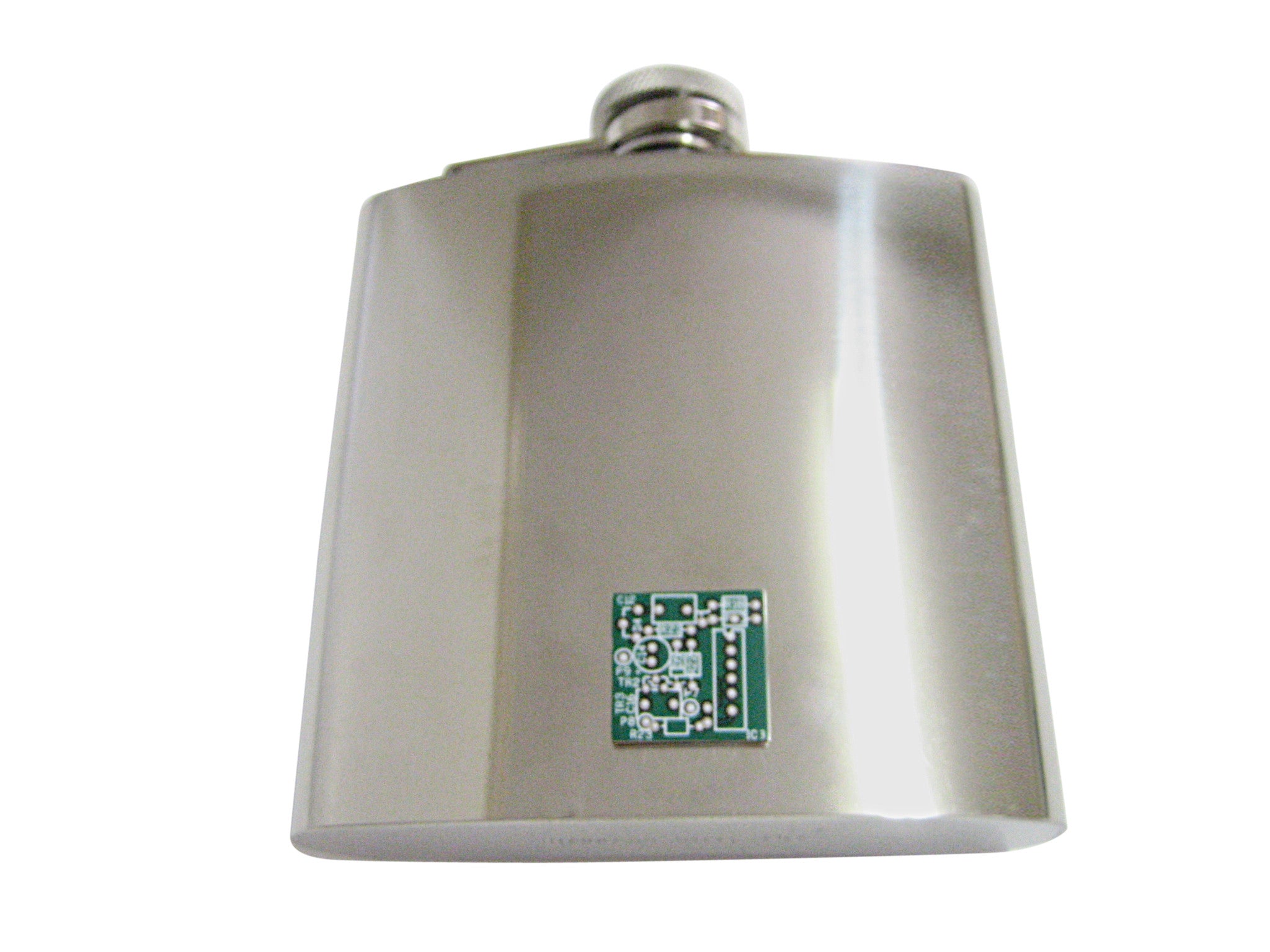 Detailed Computer Circuit Design 6 Oz. Stainless Steel Flask - Kiola ...