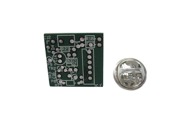 Detailed Computer Circuit Design Lapel Pin