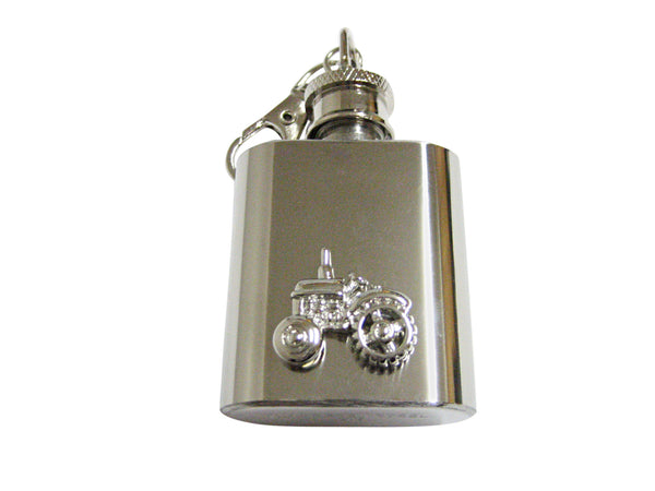 Detailed Farming Tractor 1 Oz. Stainless Steel Key Chain Flask