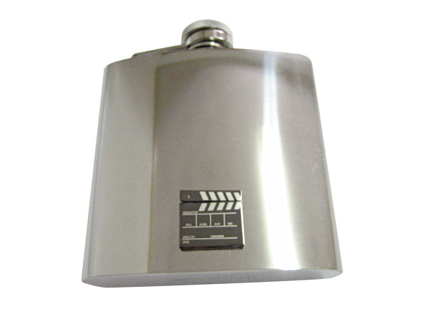 Detailed Film Clapper Hollywood 6 Oz. Stainless Steel Flask