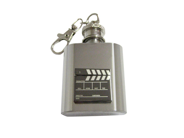 Detailed Film Clapper Hollywood 1 Oz. Stainless Steel Key Chain Flask