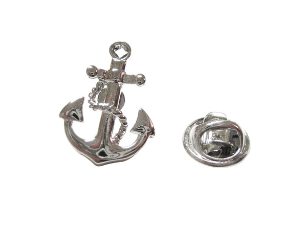 Detailed Nautical Anchor Lapel Pin