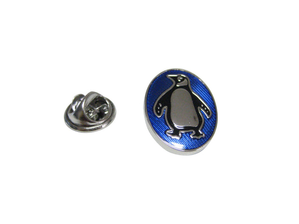 Detailed Oval Penguin Lapel Pin