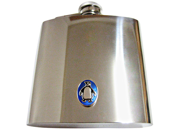 Detailed Penguin Bird 6 Oz. Stainless Steel Flask