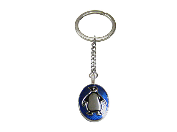 Detailed Penguin Bird Pendant Keychain