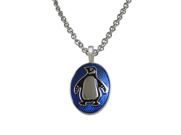 Detailed Penguin Bird Pendant Necklace