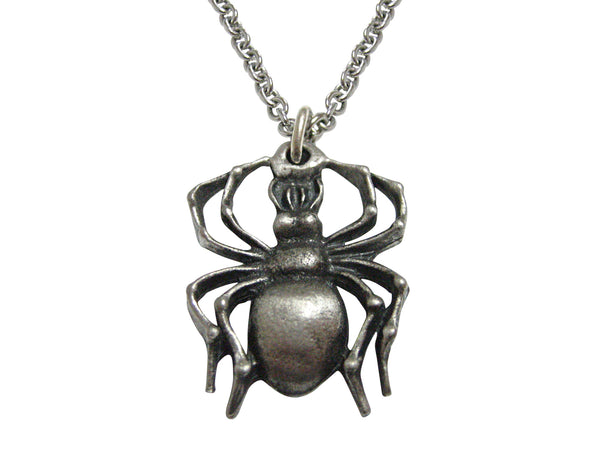 Detailed Spider Insect Bug Pendant Necklace