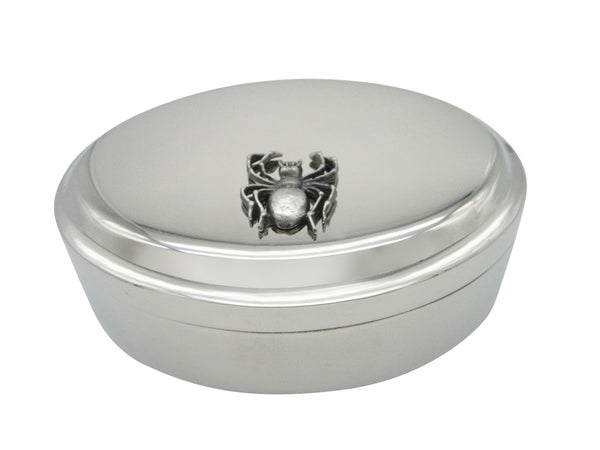 Detailed Spider Insect Bug Pendant Oval Trinket Jewelry Box