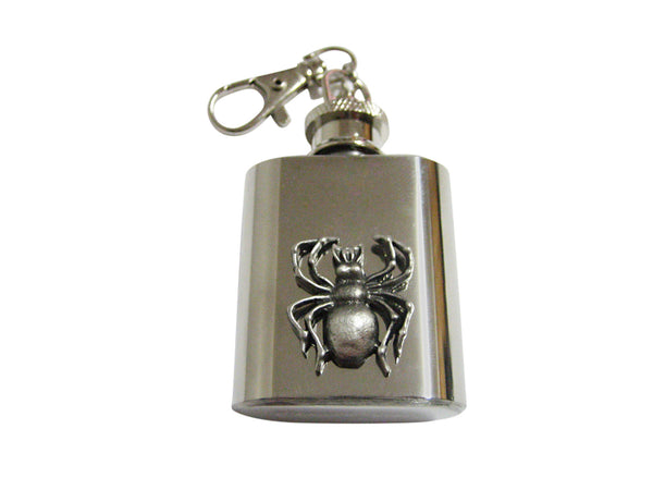 Detailed Spider Insect 1 Oz. Stainless Steel Key Chain Flask