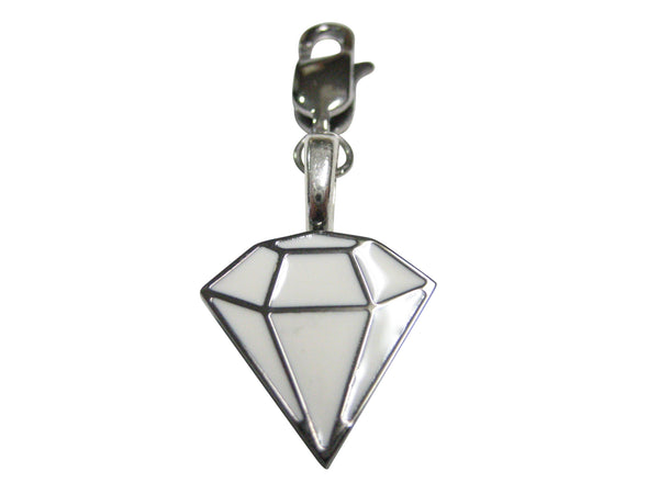Diamond Outline Pendant Zipper Pull Charm