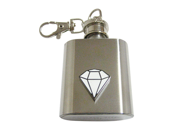 Diamond Outline 1 Oz. Stainless Steel Key Chain Flask
