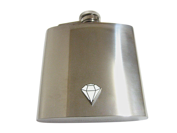 Diamond Outline 6 Oz. Stainless Steel Flask