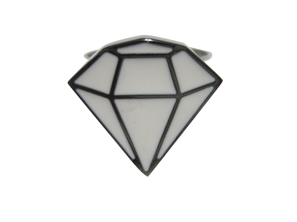 Diamond Outline Adjustable Size Fashion Ring