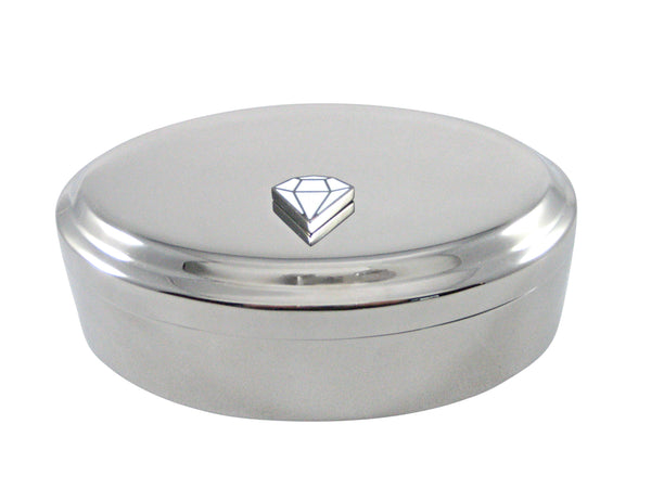 Diamond Outline Pendant Oval Trinket Jewelry Box