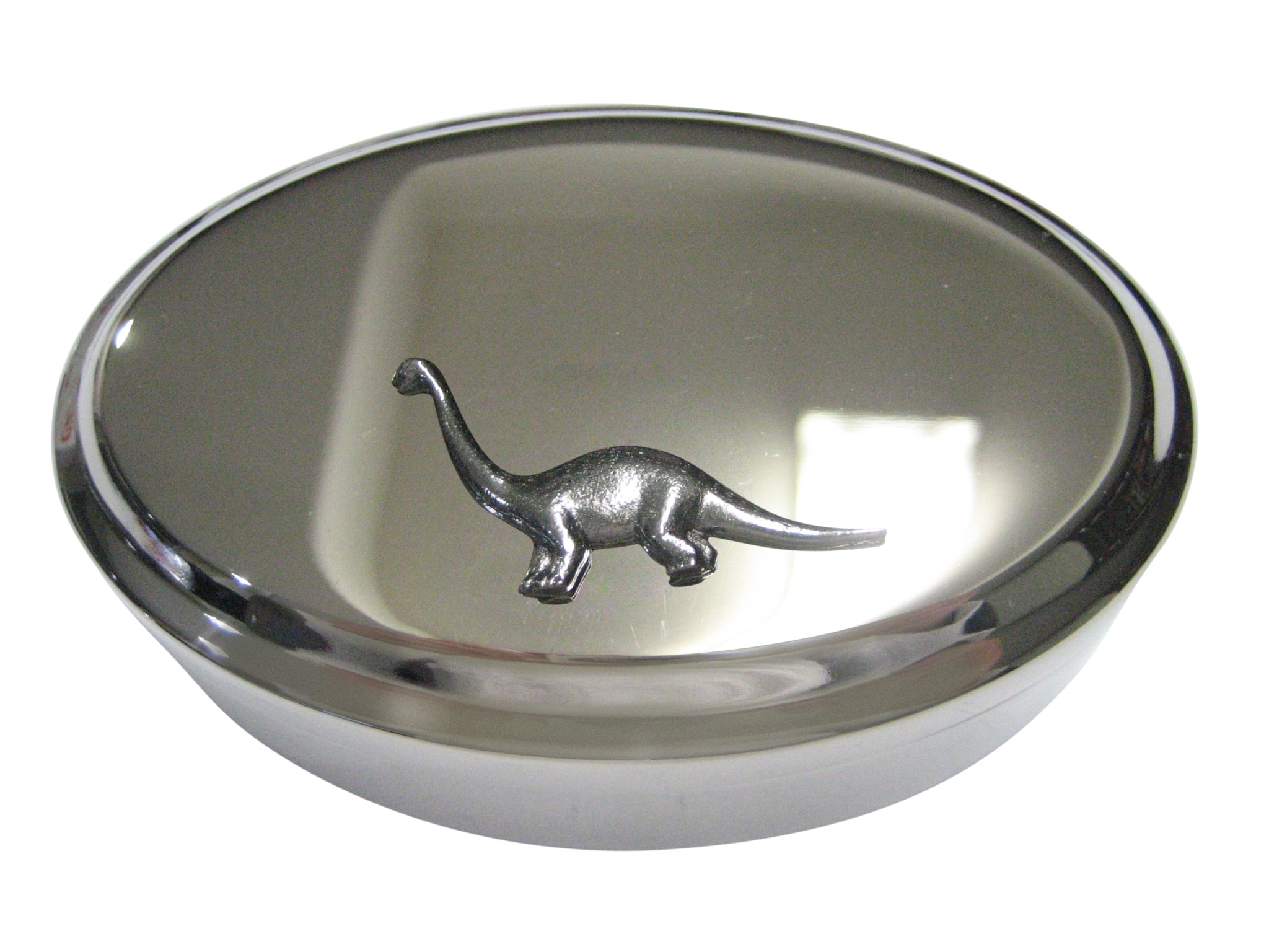 Diplodocus Dinosaur Oval Trinket Jewelry Box