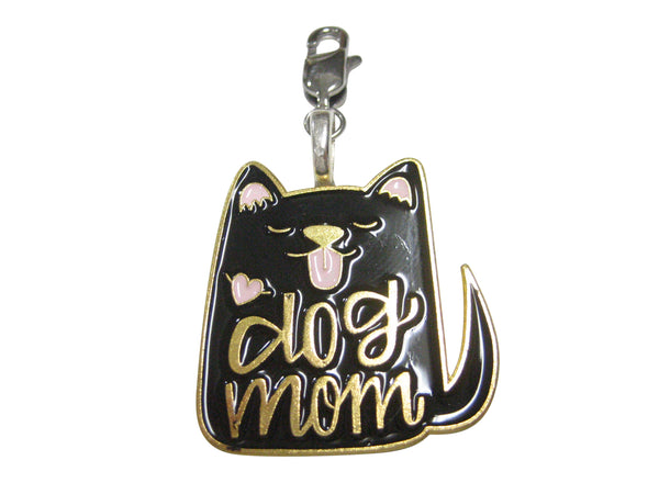 Dog Mom Black Dog Pendant Zipper Pull Charm