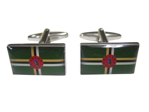 Dominica Flag Cufflinks