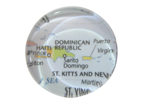 Dominican Republic Map Pendant Magnet