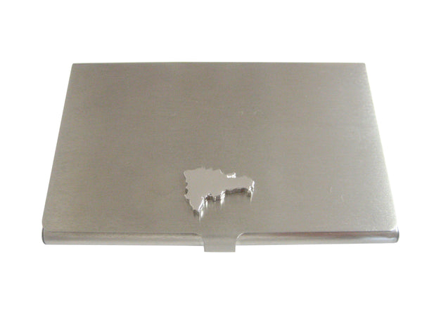 Dominican Republic Map Shape Business Card Holder
