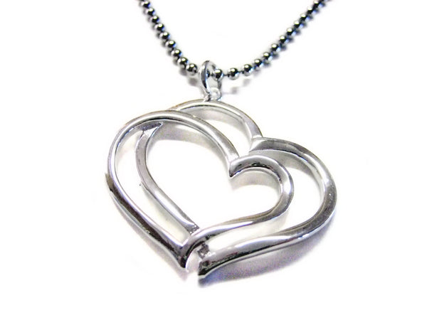 Double Heart Pendant Necklace