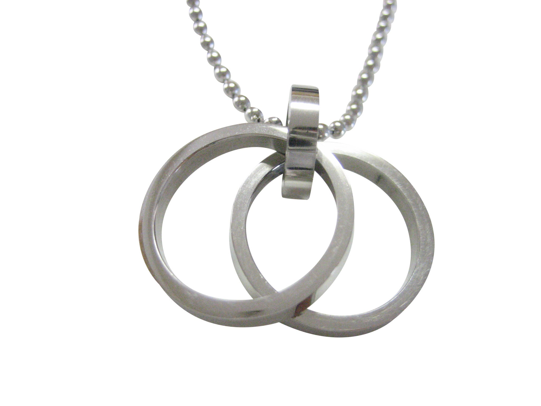 Double Ring Pendant Necklace