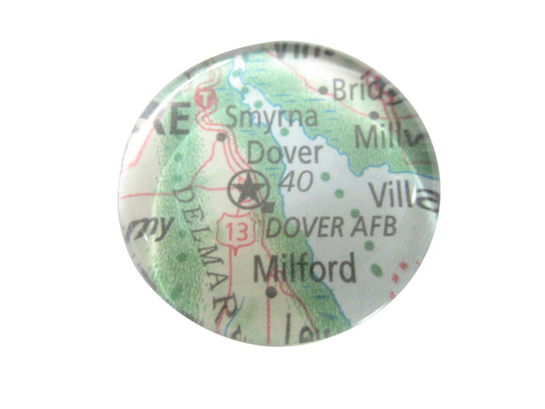 Dover Delaware Map Pendant Magnet
