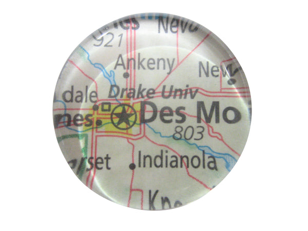 Drake University Iowa Map Pendant Magnet