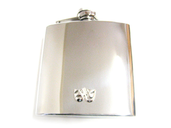 6 Oz. Stainless Steel Flask with Drama Pendant