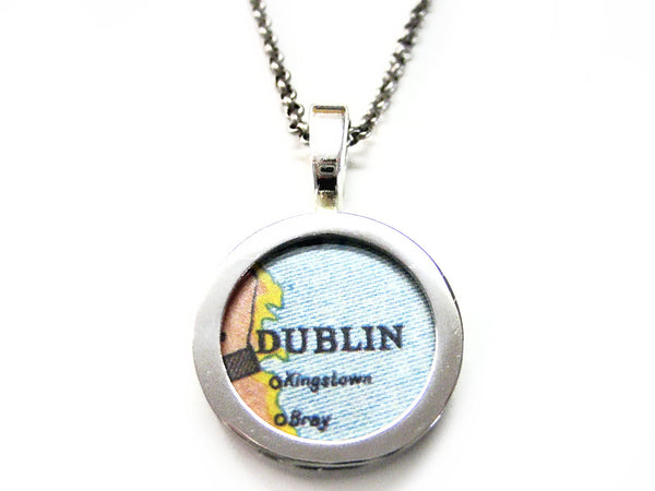 Dublin Map Pendant Necklace