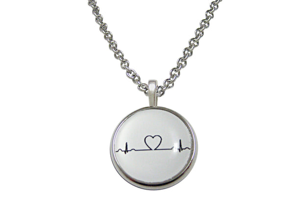 EKG with Heart Pendant Necklace
