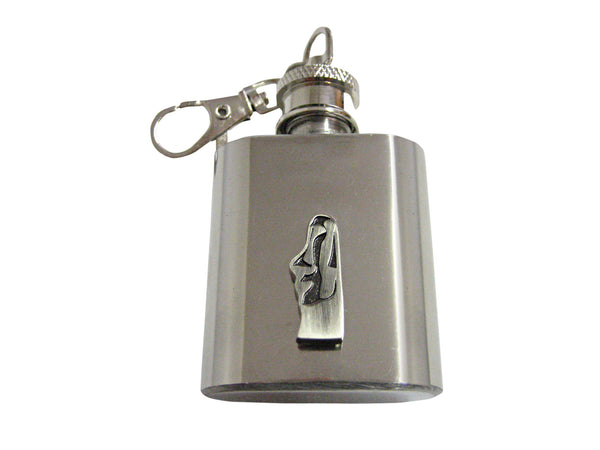 Easter Island Statue 1 Oz. Stainless Steel Key Chain Flask
