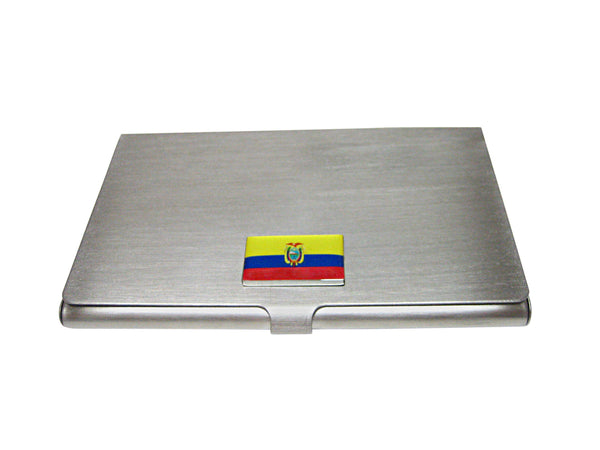 Ecuador Flag Pendant Business Card Holder