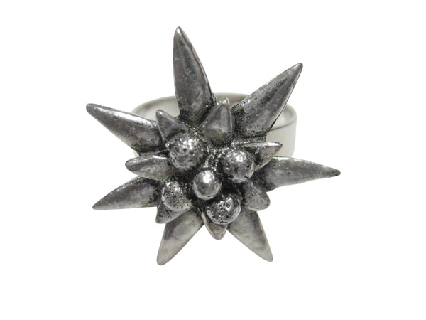 Edelweiss Flower Adjustable Size Fashion Ring