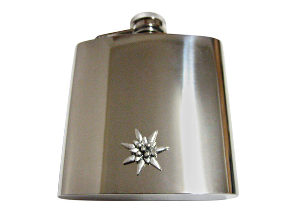 Edelweiss Flower 6 Oz. Stainless Steel Flask