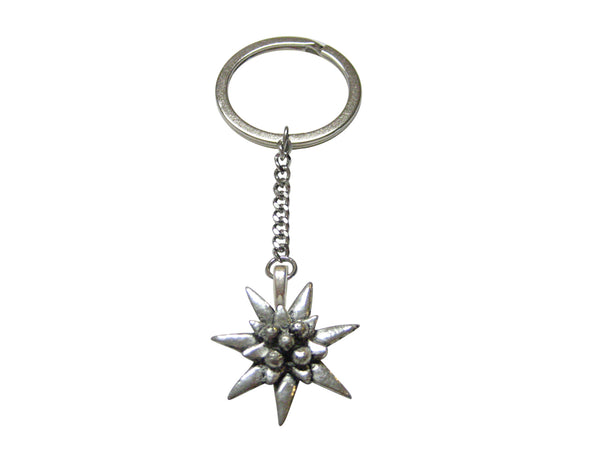 Edelweiss Flower Pendant Keychain