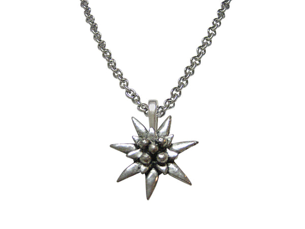 Edelweiss Flower Pendant Necklace