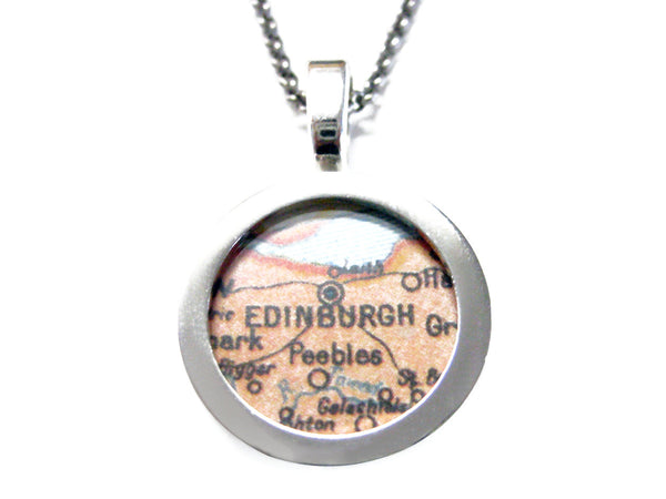Edinburgh Map Pendant Necklace