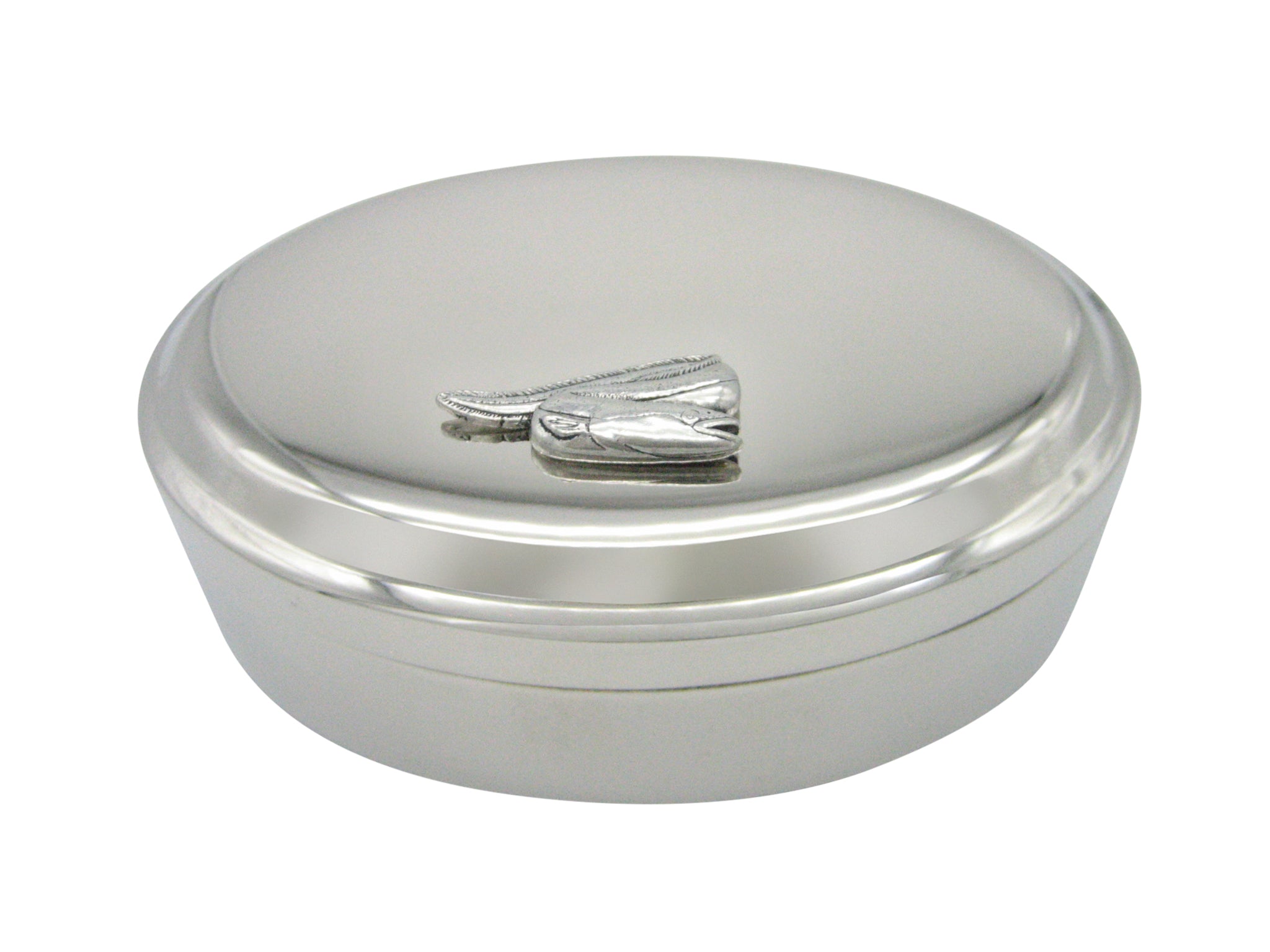 Eel Fish Pendant Oval Trinket Jewelry Box