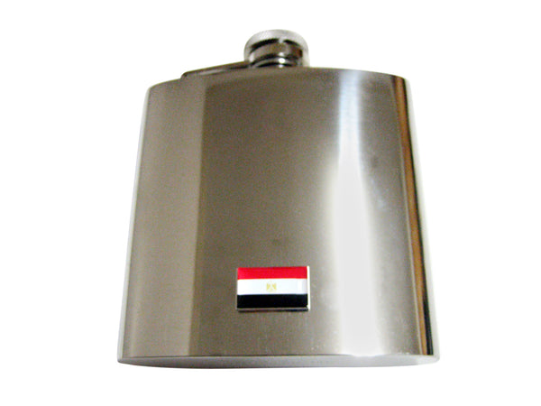 Egypt Flag Pendant 6 Oz. Stainless Steel Flask